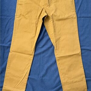Tommy Hilfiger Men's Chinos in Mustard Yellow 34X32 Slim fit stretch cotton